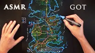 ASMR 1hr Drawing Game of Thrones Map - Westeros | Soft Spoken