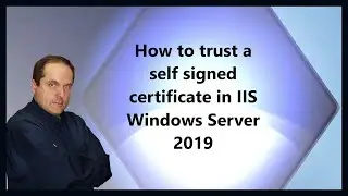 How to trust a self signed certificate in IIS Windows Server 2019