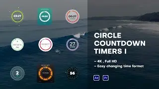 Circle Countdown Timers I | After Effects and Premiere Pro Template (AE & PP Video Template)