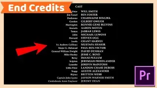 Create Rolling End Text Credits | Adobe Premiere Pro CC Tutorial