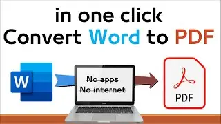 How to Convert Word to PDF in Laptop