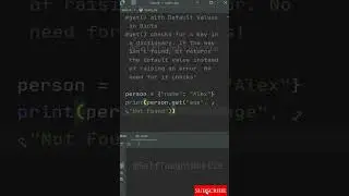 get() with Default Values in Dicts in Python 
