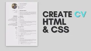 Resume CV design in HTML CSS | CSS tutorial