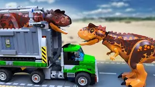 LEGO Jurassic World: Carnotaurus Escape and Dinosaurs Attack Ninjago City 🦖 Cartoon