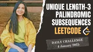 1930. Unique Length-3 Palindromic Subsequences | Leetcode Daily (POTD) 4 Jan 2024 | Java | Hindi