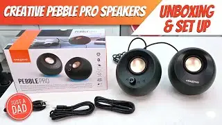 Creative Pebble Pro Computer Speakers UNBOXING & SET UP