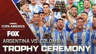 2024 Copa América Final: Argentinas trophy ceremony following 1-0 victory over Colombia