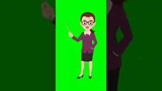 green screen Teacher Cartoon I No Copyright I Free Download I No Text  