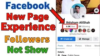 Facebook New Page Experience Followers Not Show || Problem Solved