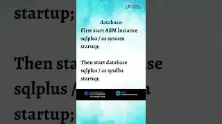 #shorts How to start & stop database with ASM ?