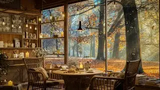 Cozy Autumn Café Vibes ☕ Uplifting Jazz Music for a Nostalgic and Positive Mood