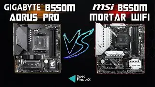 Gigabyte B550M Aorus Pro vs MSI B550M Mortar Wifi