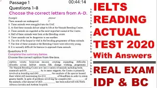 IELTS Reading Actual Test 2020 With Answers | BC & IDP | 03-06-2021