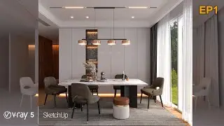 Vray 5 Sketchup  Interior #4