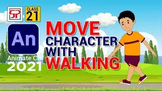 Adobe Animate CC 2021: Move Character with Walking | 2d animation | Flash Tutorial in Hindi