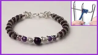 Two-Tone Coiled Artistic Wire Bracelet Coiling Gizmo Tutorial