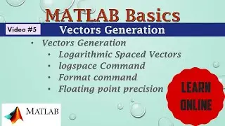 Logarithmic Space  or Logarithmic Vectors Generation - logspace- MATLAB Basics