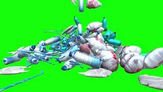 Plastic Waste Falling Green Screen Animated 3D Free To Use