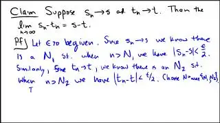 Showing that limits behave nicely with subtraction