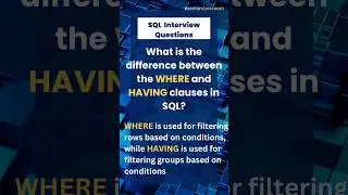 WHERE and HAVING keywords in SQL | SQL Interview Questions 