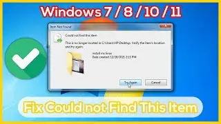 Fix Could not Find This Item This is no Longer Located in.. Verify The Items Location and Try Again