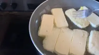 Fried cheese for snacks