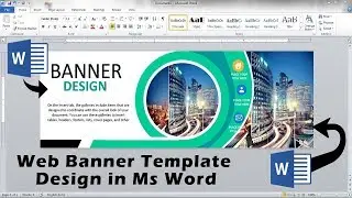 Web Ad banner template Design in ms word || How to make ad Banner design in ms word