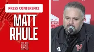 Nebraska football head coach Matt Rhule meets with media after tough loss to Wisconsin in Madison