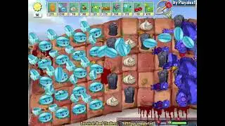 Plants vs. Zombies Lawn of Hell 2.2 - Winter-melon Survival Roof Top Endless  Vs All 99999 Zombies.