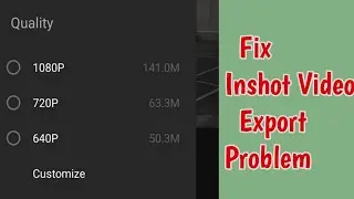 Fix Inshot pro video save Problem | Inshot App Export Problem | Inshot Pro Save Option Not Working