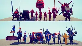 MEGA DYNASTY TEAM vs MEGA MEDIEVAL TEAM - Totally Accurate Battle Simulator | TABS