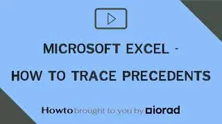 Microsoft Excel - How to trace precedents