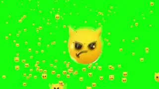 Animated Green Screen Angry Emoji Swarm Pack