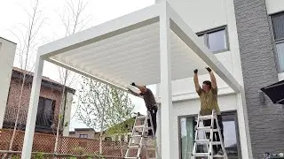 Process of Building Electric Pergola That Automatically Opens the Sky in One Day