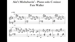 Ain’t Misbehavin’ Piano solo SHEET MUSIC
