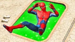 GTA 5 Spiderman Jumping Into Toxic Pool (Ragdolls/Euphoria Physics) #14