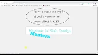 Awesome Text Hover Effect Part 1