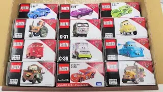 I arranged the boxes of Tomica Disney Cars and opened them