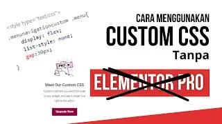 Cara menggunakan CSS Custom tanpa Elementor Pro