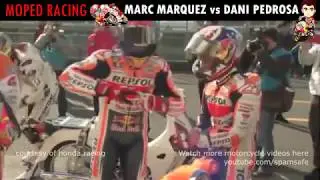 Haha!! FUNNIEST RACE of Marc Marquez vs Dani Pedrosa of MotoGP
