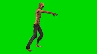 Walking Dead Zombie walks - Green Screen 1