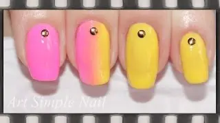 Яркий неоновый маникюр Градиент | NEON Ombre Gradient Nails