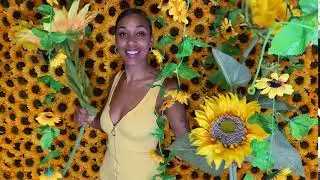 Sunflower Wall Backdrop Rental - Lumee Booth