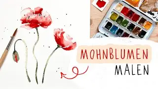 Aquarell Blumen Tutorial für Anfänger - Schritt für Schritt malen