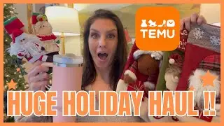 HUGE TEMU HAUL | CHRISTMAS ITEMS FOR THE BEST LOW PRICES | Cute Holiday Decor