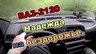 VAZ-2120 Lada Nadezhda drives !. Look from behind the wheel. Off-road driving.