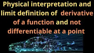 Physical interpretation and limit definition of  derivative of a function