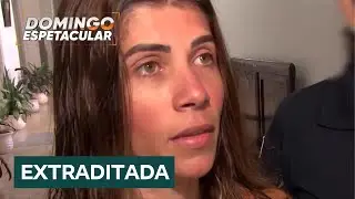 No Domingo Espetacular, Cabrini entrevista brasileira que foi extraditada por tentar matar namorado