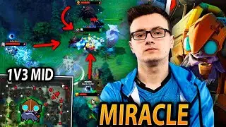 MIRACLE Tinker 1v3 MIDLANE vs Counters — FIRST TIME TINKER in 7.33