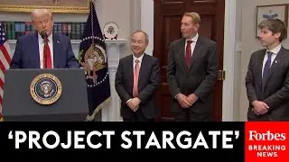 BREAKING: Trump—Flanked By Larry Ellison, Sam Altman, & Masayoshi Son—Announces Project Stargate